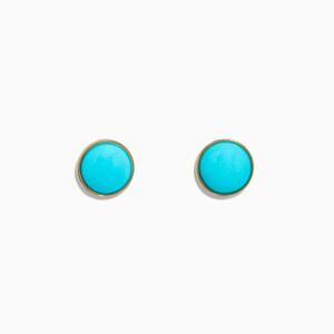 Effy 14K Yellow Gold Turquoise Stud Earrings, 1.10 TCW